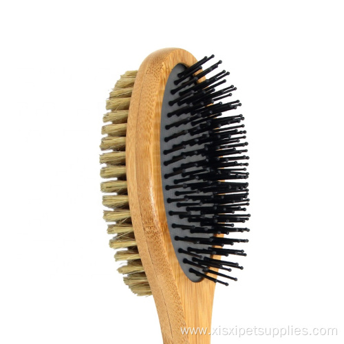 Bamboo Wooden Handle Pet Grooming Massage Hair Comb